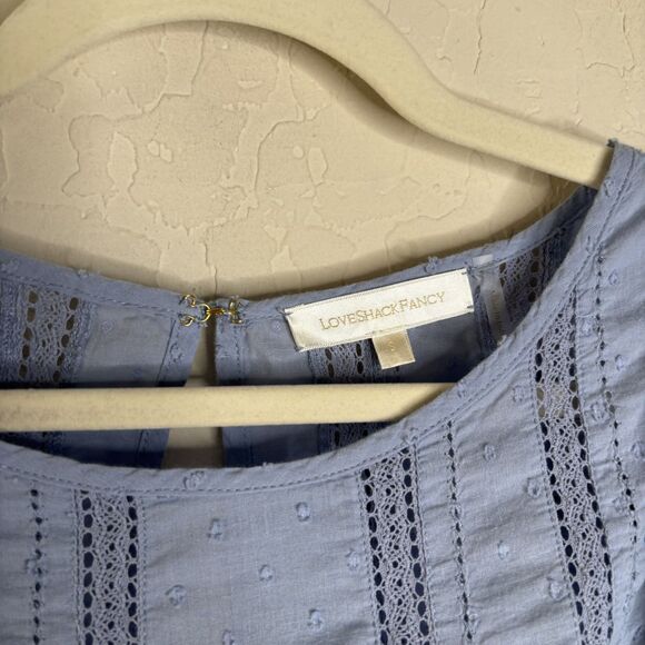 LoveShackFancy Natasha Dress Blue - Picture 6 of 7